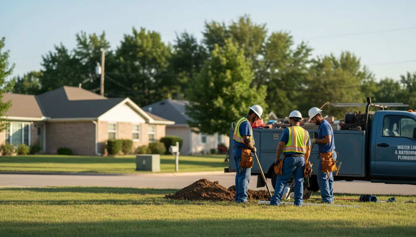 Residential water line and bathroom plumbing service in Weston, MI